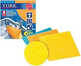 York Sponge cloth 3 pcs colors 15.50 * 17.50 cm