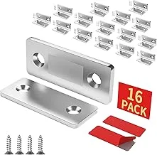 16 Pack Cabinet Magnetic Catch Ultra Thin Magnetic Door Catch Adhesive Drawer Magnet Catch for Kitchen Door Closet Drawer Magnetic Cabinet Latch Magnet Drawer Lock