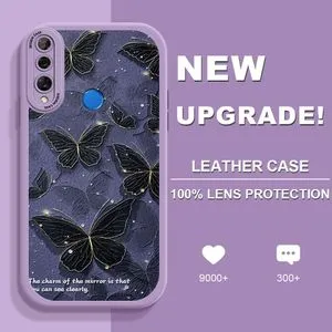 Huawei Y9 Prime 2019 Case PU Leather Soft Butterfly Cover