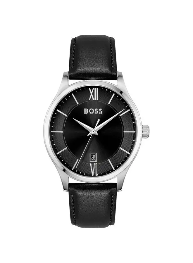 BOSS Leather Analog Watch HB151.3954