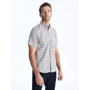 LC Waikiki Regular Fit Short Sleeve Plaid Men's Shirt