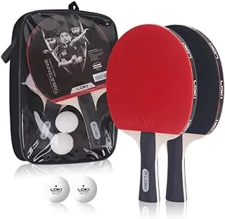 LOKI K1000 Table Tennis Rackets Set Ping Pong Paddles With 2 Balls