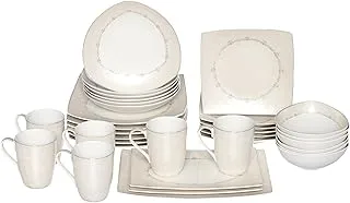 Lotus 1003051 Demla Porcelain Dinner Set 33-Pieces, White