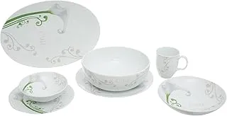 Oxford Code 1 Cali Porcelain Dinner Set 32-Pieces, Multicolor