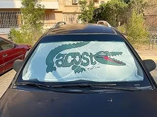 Lacoste Printed Automotive Windshield Sun Shade Auto Sun Visor Heat Protection for Cars, Trucks & SUVs