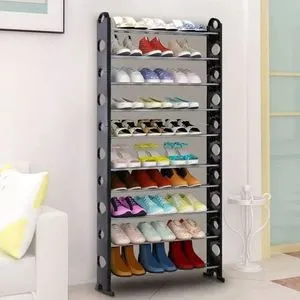 Plastic & Metal Shoe Organizer Mondial - 10 Levels