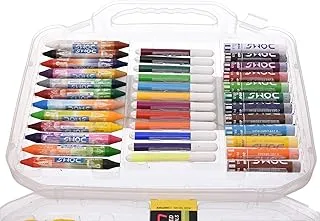 Doms 7483 NXT Painting Kit (Drawing Book,Bi-Colour Coloured Pencils,Oil Pastels,Bi-Colour Crayons,Water Colour Pens,Plastic Crayons,Pencils, Sharpener and Eraser) for Students - Multi Color