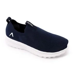 Activ Slip On Striped Sportive Sneakers - Navy Blue