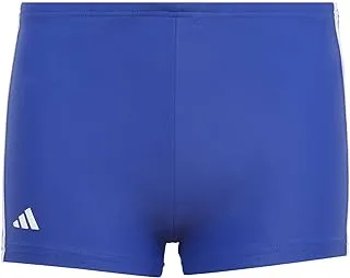 adidas 3S BOXER SELUBL/WHITE SWIM BOXER SWIMWEAR for JUNIOR BOYS size 5-6 Y