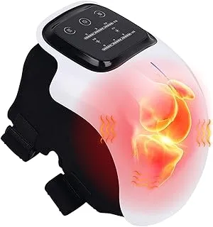 Knee Massager,Large LED Screen Cordless Knee Massage Wearable with Heat & Vibration & Timer Electronic Smart Knee Massage Rechargeable for Knee Injury