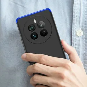 Realme 12 Pro+ GKK 3In1 حافظة حماية كاملة 360 درجة مع غطاء حماية للكاميرا - أسود / أزرق