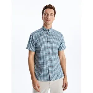 LC Waikiki Regular Fit Short Sleeve Plaid Men's Shirt