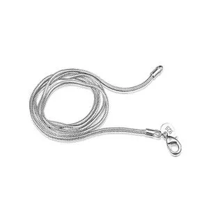 Women's Simple Design 925 Sterling Silver 2mm Snake Chain-