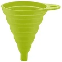 Foldable Silicon Funnel, 1 Piece, Green