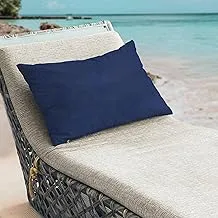 Home N Decor COR 2301 (26) Waterproof Outdoor Rectangle Throw Billow Cushion, 70 cm Length x 50 cm Width x 8 cm Height, Marine Blue