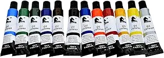 Matou Y-1386 High Quality Oil Colours 12 Tubes 12ml For Artist, Beginners and professionals - Multi Color