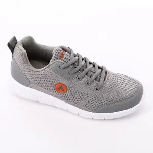 Air Walk Round Toecap Textile Sneakers - Light Grey