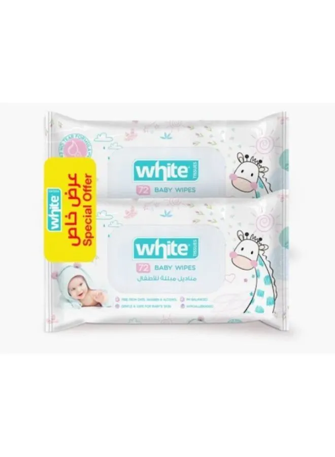 White White Baby Wipes Special Offer 2 Pieces - 144 Wipes