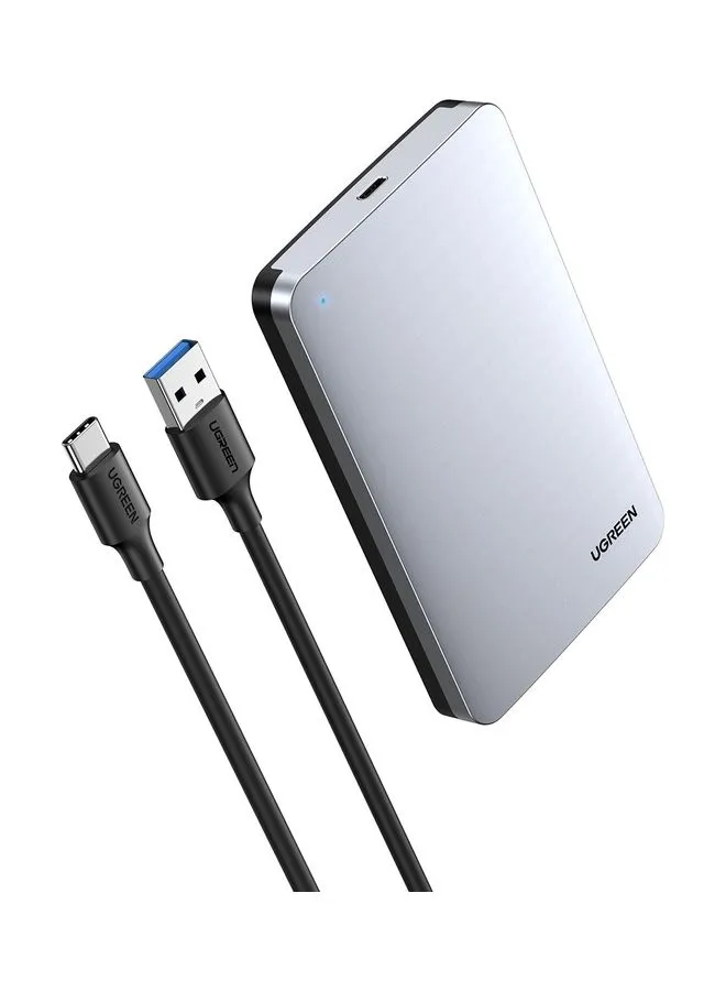 Ugreen USB C القرص الصلب الضميمة الألومنيوم 2.5 بوصة USB 3.1 نوع C إلى SATA 2.5 حالة القرص قارئ خارجي Gen 2 Thunderbolt 3 UASP لـ 7 مم 9.5 مم ماك بوك كمبيوتر محمول PS4 TV 6.0 تيرابايت