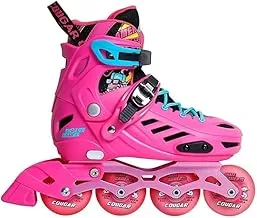 Cougar 313 Inline Roller Skate Shoes, Large, Pink