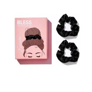 Bless Bless Hair Scrunchie Set Black 2 PCS