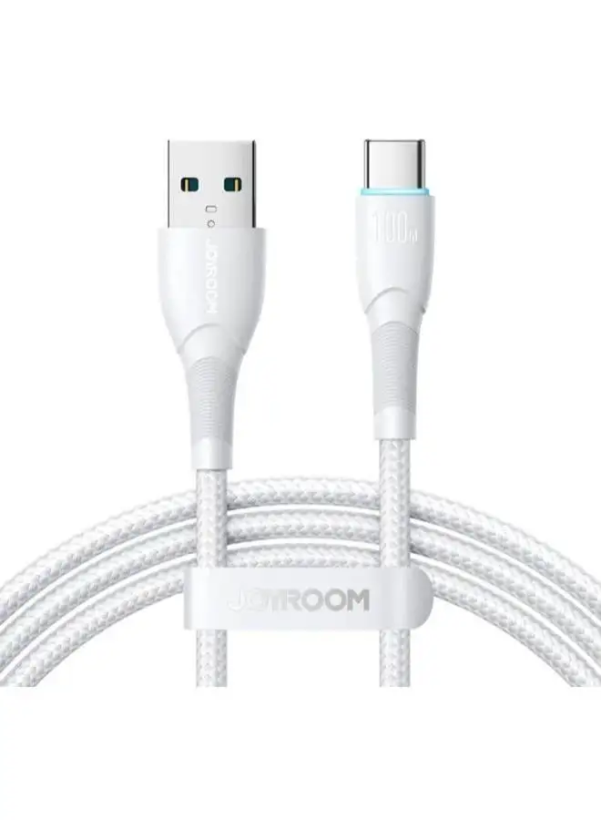 JOYROOM SA32-AC6 Starry Series 100W Fast Charging USB-A To Type-C Data Cable, 1M - White White