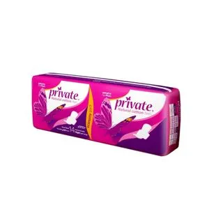 Private Private Natural Cotton Feel Extra Thin 14 Pads