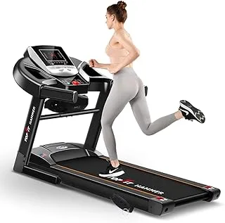 TOP FIT Hammer MT-333MS Foldable Treadmill with Massage Belt and Sit Up Bench 2.25HP Motor Easy Storage Treadmill For Fitness Excercises, Easy Installation (DIY)