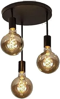 Basic Vintage Triple Black Decorative Lighting Unit For Ceiling