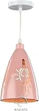 Nagafa Shop RP2814 Modern 1407 Mind One Bulb Pendant Light, Pink