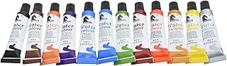 Matou X-3018 High Quality Water Colours Paint 12 Tubes 6ml With Artist brush For Artist, Beginners and professionals - Multi Color