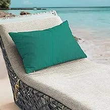 Home N Decor COR 2301 (22) Waterproof Outdoor Rectangle Throw Billow Cushion, 70 cm Length x 50 cm Width x 8 cm Height, Peacock