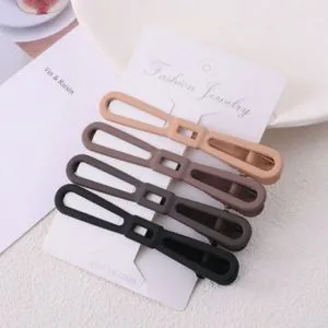 4 Black Coffee Colored Metal Hair Clips Hair Pins