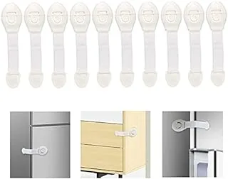 Safety Lock Cabinet, Adjustable Cabinet Baby Safety Lock with 3M Adhesive Child Lock for Cupboards, Drawers, Doors, Windows, Fridges Plus More