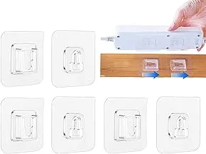 Double Adhesive Hooks - Heavy Duty Hooks for Hanging Frames, Multipurpose Transparent Adhesive Hooks Waterproof Oil-Proof (5)