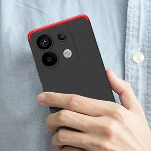 Xiaomi Redmi Note 13 Pro 5G GKK 3In1 360° Full Protection Case Camera Shield Cover - Red