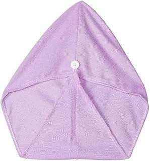 Towel for drying hair microfiber-Purple