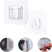 Double-sided Adhesive Wall Hangers - Strong Hooks for Frame Mounting, Multipurpose Transparent Adhesive Hooks Waterproof and Oil Proof (5)