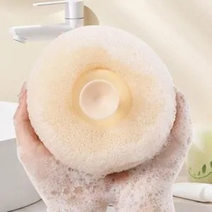 Bath Loofah With Massager And Soft Silicone Scrub For Men And Women.- 1 Piece.