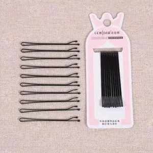 10 Bob Hair Pins - 4.5 Cm - Black - High Quality