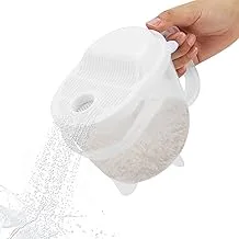 14oz Rice Washer, Plastic Quinoa Grain Rice Washing Bowl Vegetable Fruit Pasta Strainer Kitchen Colander with Handle