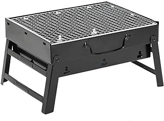 Indoor & Outdoor Small Size Barbecue Grill, Black - Y0222X049