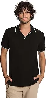 DALYDRESS Men Fancy Regular Fit Skipper Collar Polo Shirt DDMxx005442 Modern