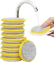 XINGYAOWYA Durable Double-Sided dishwashing Sponge, Rich in Foam, Strong scrubbing, no Scratches, Reusable Sponge pad, Heavy-Duty Detergent for Kitchen Cleaning Dishes and pots (5 Slices)