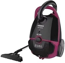 TORNADO Vacuum Cleaner 1600 Watt HEPA Filter Black x Maroon TVC-1600MD