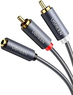 UGREEN 3.5mm Female to 2 RCA Male Audio Cable 1m (Gray) 10588