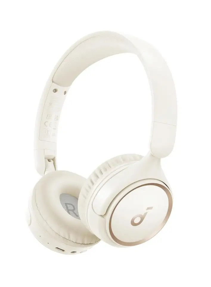 Soundcore H30i Wireless On-Ear Headphones, Foldable Design, Pure Bass, 70H Playtime, Bluetooth 5.3, Lightweight and Comfortable, App Connectivity, Multipoint Connection White