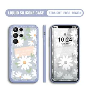 Samsung Galaxy S22 Ultra 5G Case Daisy Silicone Phone Cover