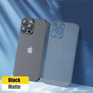 Ultra Thin Soft Case For IPhone 14 13 12 Mini 11 Pro Max X XR XS SE2 7 8 6s Plus Matte Slim Translucent Shockproof Bumper CoverBlack