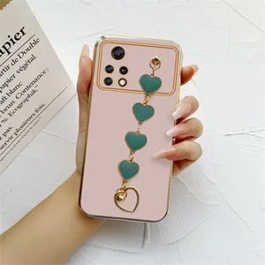 For Xiaomi Poco M4 Pro 4G Phone Back Cover With Bracelet